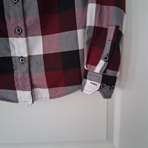 Dixxon Flannel Southpaw Shirt Women Small Purple Plaid Workwear Cabincore - Picture 4 of 9